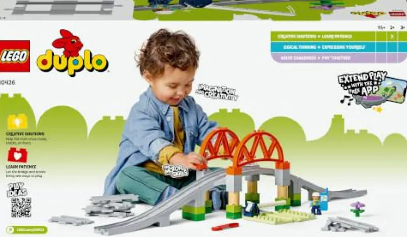 LEGO® Bauen>DUPLO® Eisenbahnbrücke und Schienen – Erweit