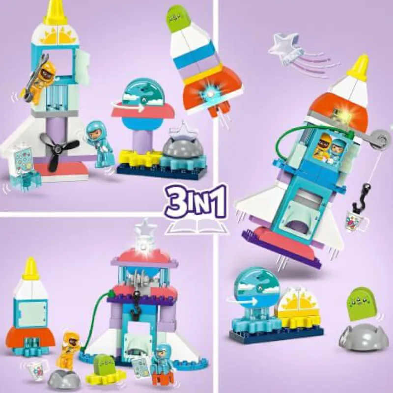 LEGO® Bauen>DUPLO® 3-in-1-Spaceshuttle für viele Abenteu