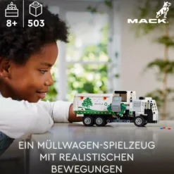 LEGO® Klemm- Und Magnetbaukästen>Technic Mack® LR Electric Müllwagen 42167