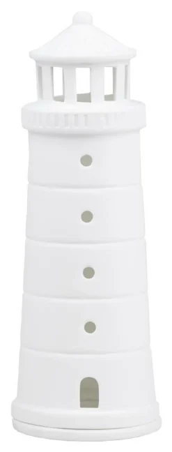 Räder Figuren>Leuchtturm weiß 18cm