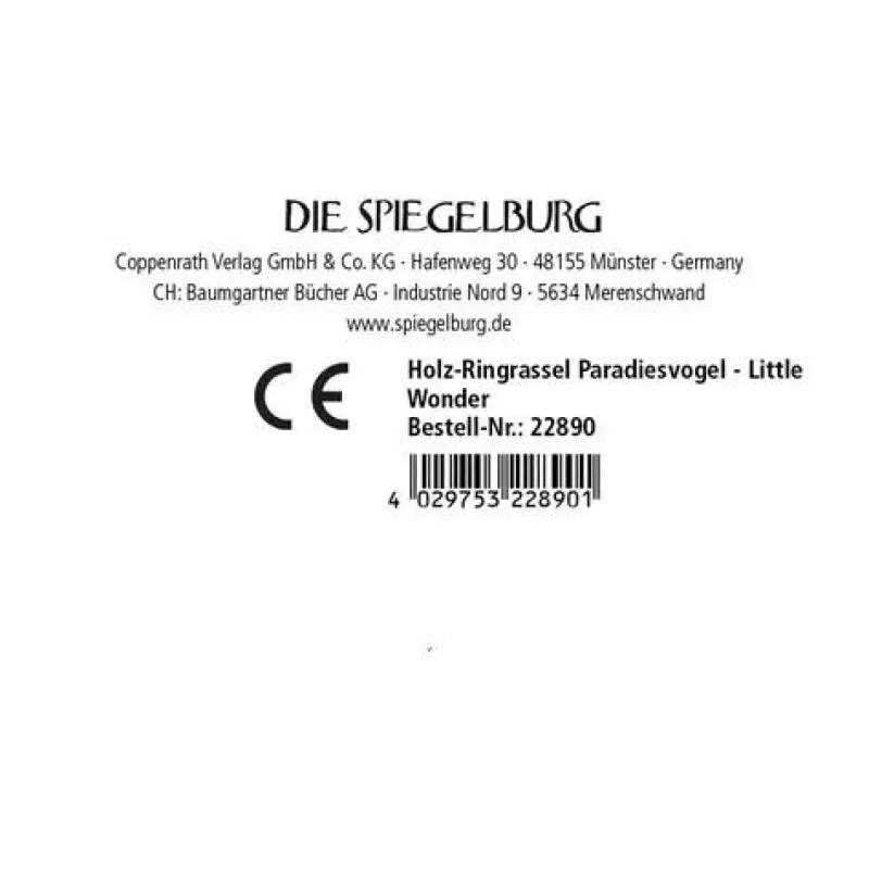 COPPENRATH SPG Spielen>Little Wonder - Holz-Ringrassel Paradiesvogel