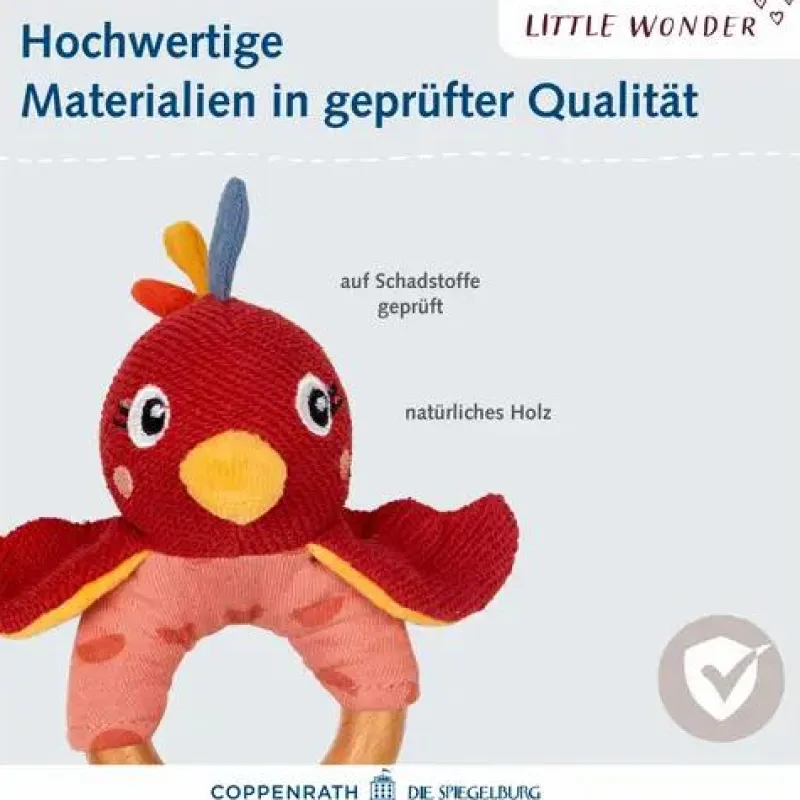 COPPENRATH SPG Spielen>Little Wonder - Holz-Ringrassel Paradiesvogel
