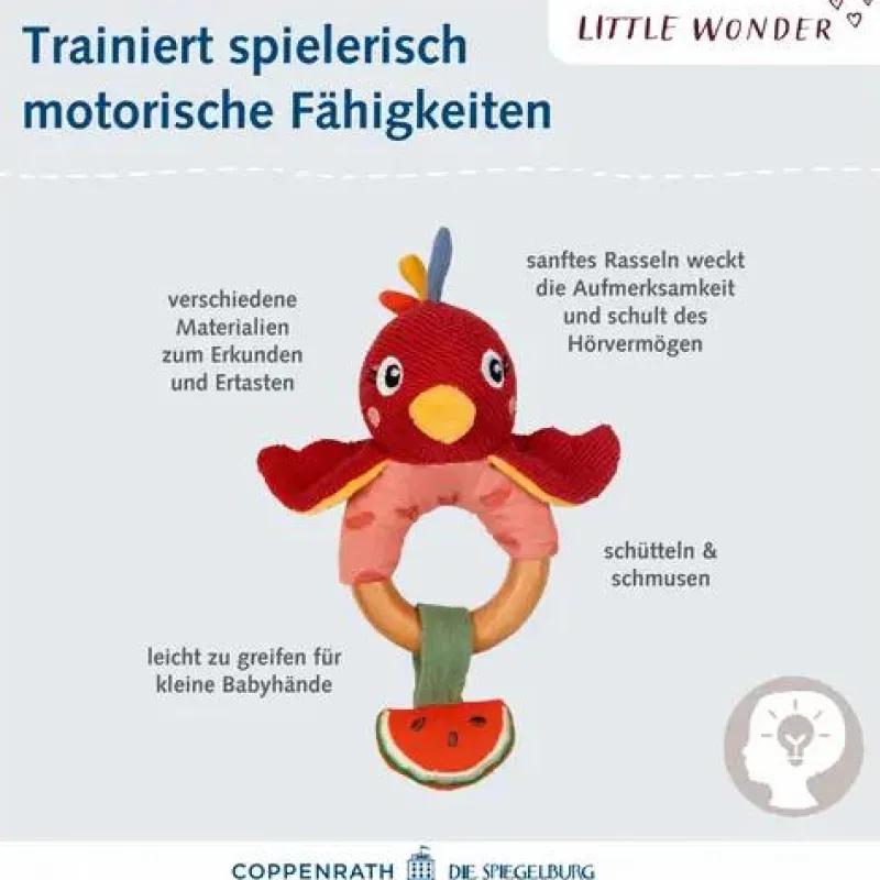 COPPENRATH SPG Spielen>Little Wonder - Holz-Ringrassel Paradiesvogel