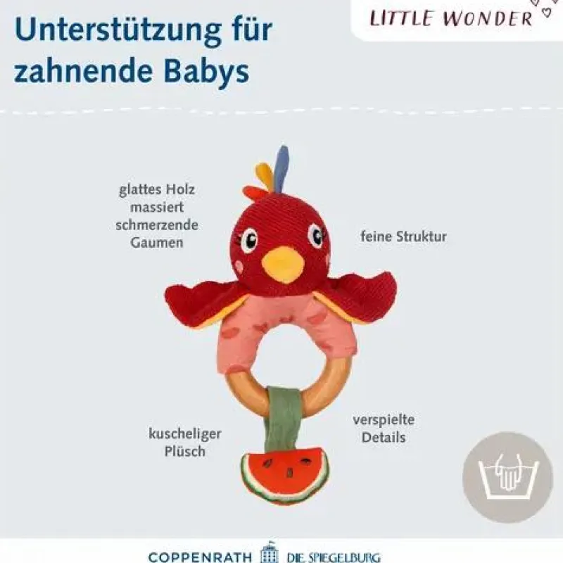 COPPENRATH SPG Spielen>Little Wonder - Holz-Ringrassel Paradiesvogel