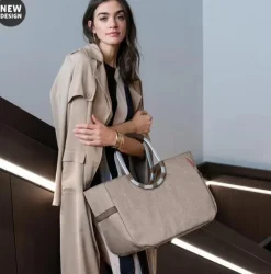 Reisenthel Taschen Und Körbe>Loopshopper L heringbone mokka Einkaufstasche