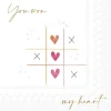 IHR Servietten Und Serviettenringe|Servietten>LOVE TIC TAC TOE rose Lunch-Servietten L 988850