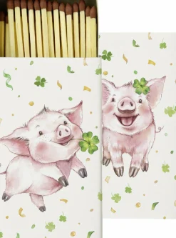 IHR Kerzen, Leuchter Und Zubehör>LUCKY PIG Cream Streichholzschachtel MBL1087660