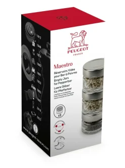 Peugeot Gewürzmühlen, Spender Und Mörser>Maestro Set aus drei Vorratsgläsern