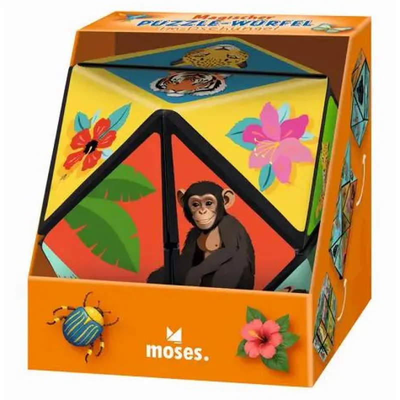 Moses Kinderpuzzle>Magischer Puzzle-Würfel 'Im Dschungel'
