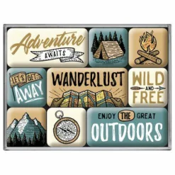 Nostalgic-Art Wand- Und Fensterdekoration>Magnet-Set (9-tlg) »Outdoor Adventure«