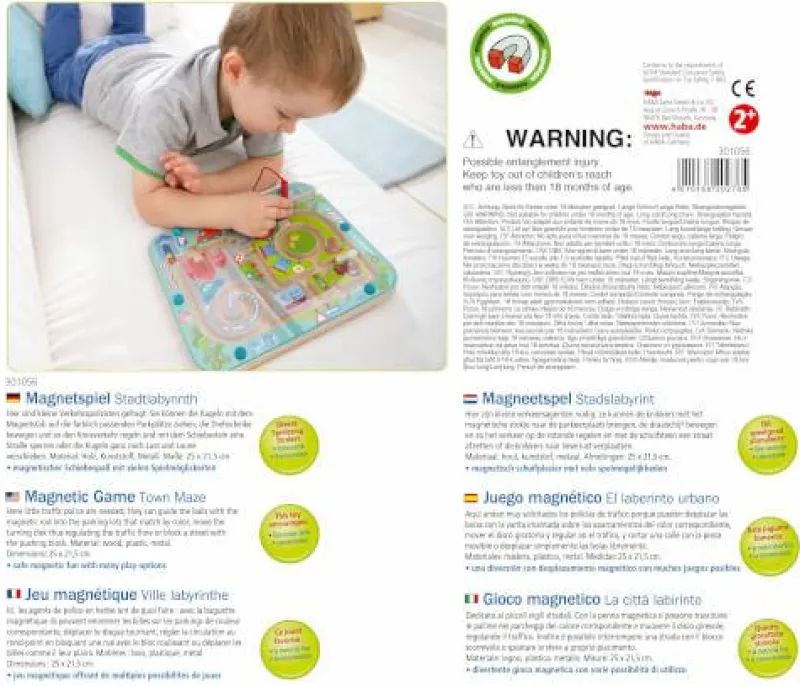 Haba Kinderspiele>Magnetspiel Stadtlabyrinth