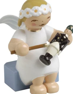 Wendt&Kühn Figuren>Margeritenengel, sitzend, mit Bergmann