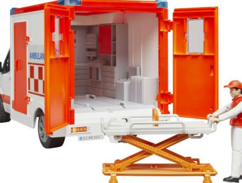Bruder Fahrzeuge Und Fluggeräte>MB Sprinter Ambulanz mit Fahrer L+S