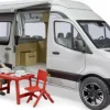 Bruder Fahrzeuge Und Fluggeräte>MB Sprinter Camper mit Fahrer