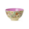 Rice A/S Melamin Und Bambus>Melamine BBowl with Flower Power Print Small 300ml