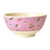 Rice A/S Melamin Und Bambus>Melamine Bowl with Sweet Cake Print 700ml