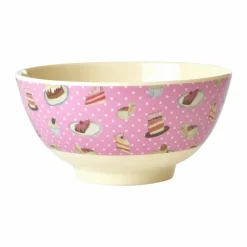 Rice A/S Melamin Und Bambus>Melamine Bowl with Sweet Cake Print 700ml