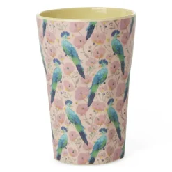 Rice A/S Melamin Und Bambus>Melamine Cup with Exotic Bird Print - Tall 400ml
