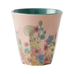 Rice A/S Melamin Und Bambus>Melamine Cup with Flower Collage Print Soft Pink M