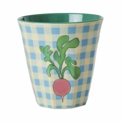 Rice A/S Melamin Und Bambus>Melamine Cup With Ravishing Radish Print - Medium