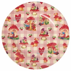 Rice A/S Melamin Und Bambus>Melamine Dinner Plate with Love Therapy Gnome Prin
