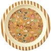 Rice A/S Melamin Und Bambus>Melamine Kids Plate - Brown - Farm Print