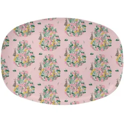 Rice A/S Melamin Und Bambus>Melamine Rectangular Plate with Bunny Print