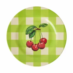 Rice A/S Melamin Und Bambus>Melamine Side Plate with Love Therapy Cherry Print