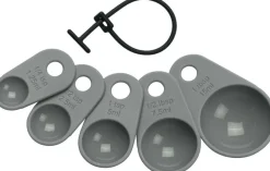 Lurch Backzubehör>Messlöffel Set Silikon 5teilig Flint Grey