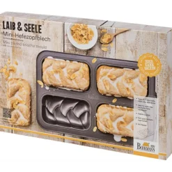 Birkmann Backformen>Mini-Hefezopfblech, Mit Laib und Seele, 4fachAntih