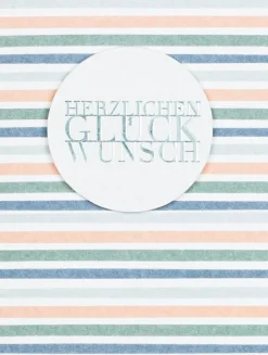 Räder Karten>Minikarte „Herzlichen Glückwunsch", Streifen