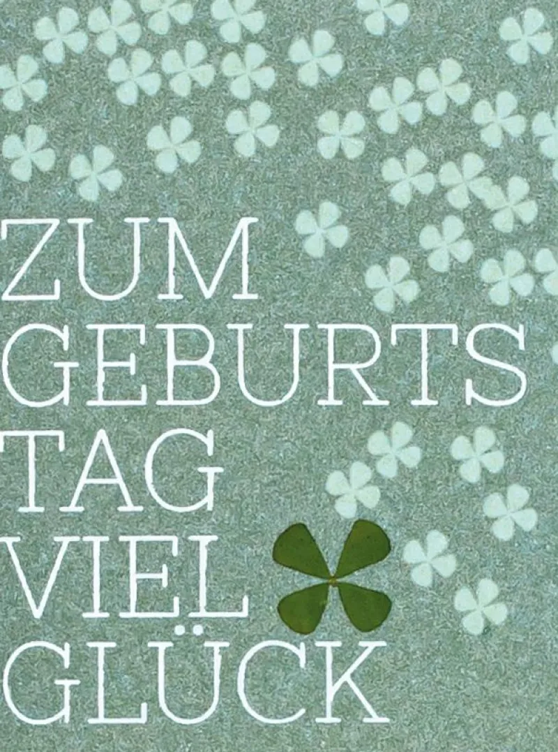 Räder Karten>Minikarte „Zum Geburtstag viel Glück", Klee
