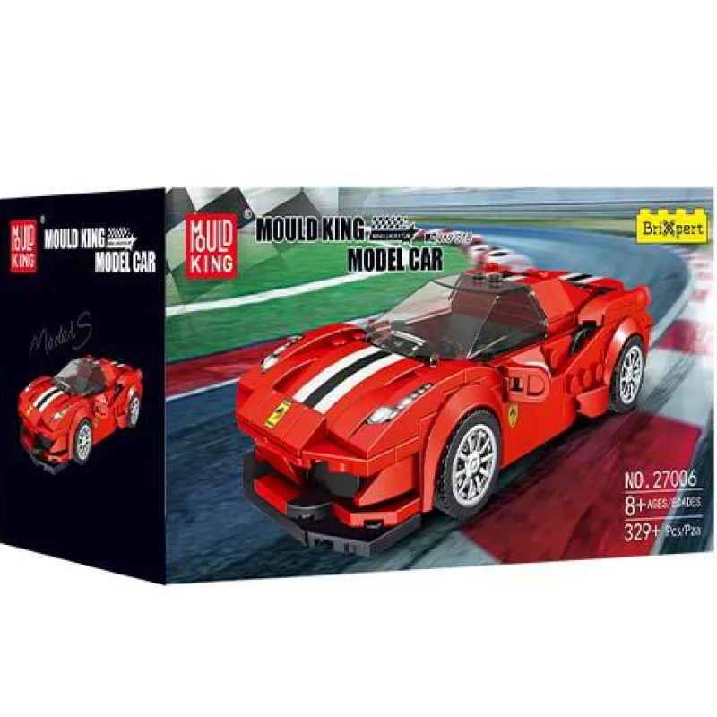 Mould King® Klemm- Und Magnetbaukästen>27006 488 GTB Sportwagen inkl. Showcas