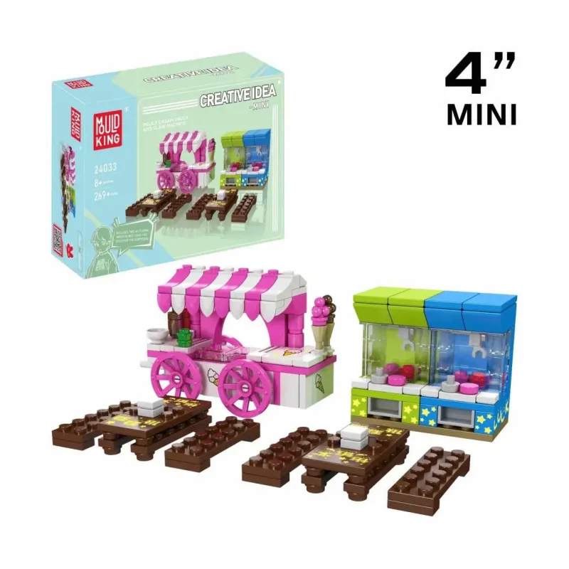 Mould King® Klemm- Und Magnetbaukästen>24033 Eis-Creme Truck & Krallenmaschin