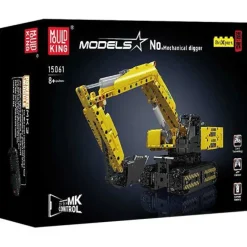 Mould King® Klemm- Und Magnetbaukästen>15061 Mechanischer Bagger Gelb inkl. R