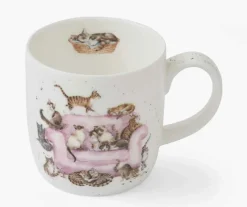 Portmeirion Henkelbecher>Mug 0,31L Cattitude Katzen auf Sofa