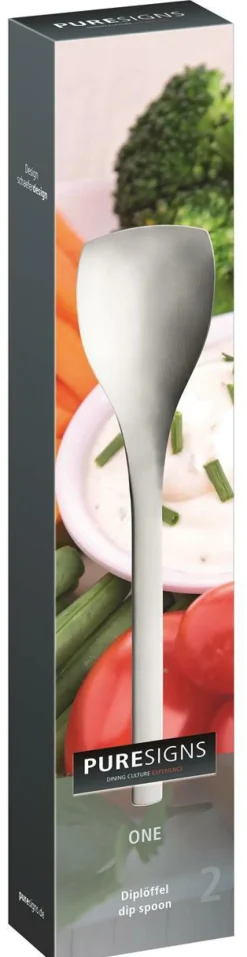 Puresigns Edelstahl Und Kunststoff>One Extra Diplöffel 18/10 Edelstahl matt 16cm