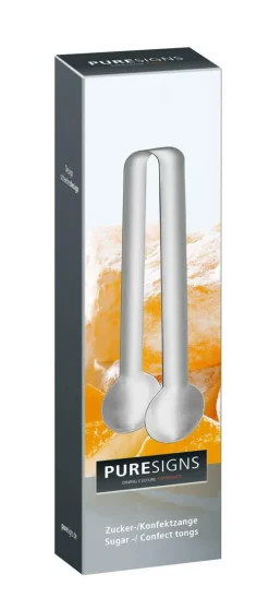 Puresigns Edelstahl Und Kunststoff>One Extra Zucker-/Konfektzange 18/10 Edelstahl mat