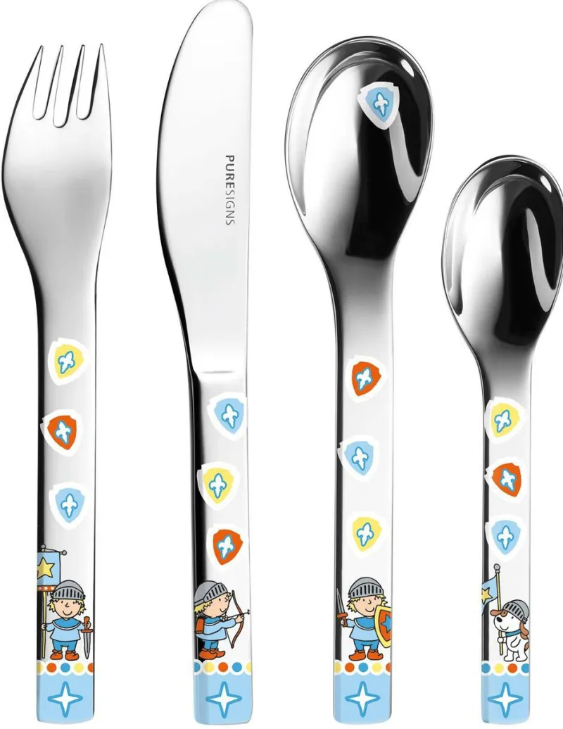 Puresigns Kinder>One Miko Kinderbesteck 4-tlg poliert 18/10 Edelsta