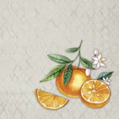 IHR Servietten Und Serviettenringe|Servietten>ORANGE grey Cocktail-Servietten C 960045