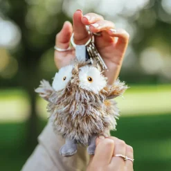 Wrendale Desings Ltd Schlüssselkasten Und Schlüsselanhänger>Owl Plush Keyring Eule