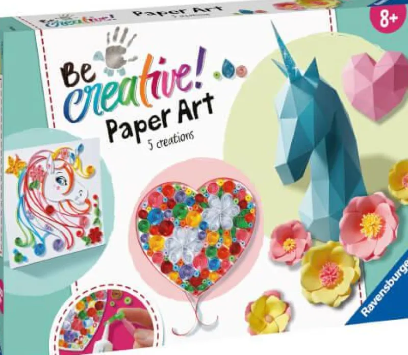 Ravensburger Basteln>Paper Art Flower&Unicorn - Be Crative!