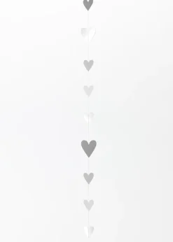Räder Wand- Und Fensterdekoration>Papierkette „Silberherzen", L.140cm