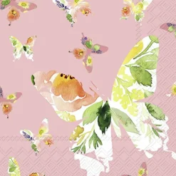 IHR Servietten Und Serviettenringe|Servietten>PAPILLON rose Lunch-Servietten L 956050