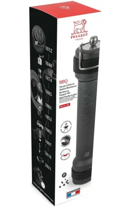 Peugeot Gewürzmühlen, Spender Und Mörser>Pfeffermühle BBQ graphit mit Licht 30 cm