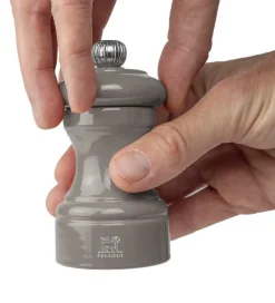 Peugeot Gewürzmühlen, Spender Und Mörser>Pfeffermühle Bistro Holz Rauchgrau lackiert 10 cm