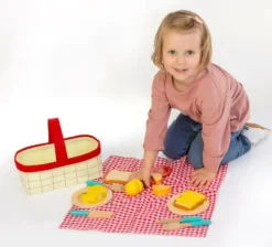 SpielMaus Kaufladen Und Spielküche>Picknick Korb, 18 Teile