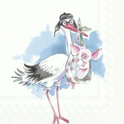 IHR Servietten Und Serviettenringe|Servietten>PIGGY NEW BABY light blue Lunch-Servietten L 85794