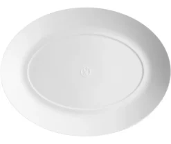 Meissener Porzellan Weiß>Platte oval 32 cm Form MEISSEN® COSMOPOLITAN Weiss