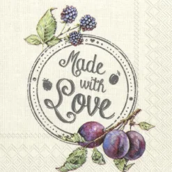 IHR Servietten Und Serviettenringe|Servietten>PLUMS, MADE WITH LOVE linen Cocktail-Servietten C